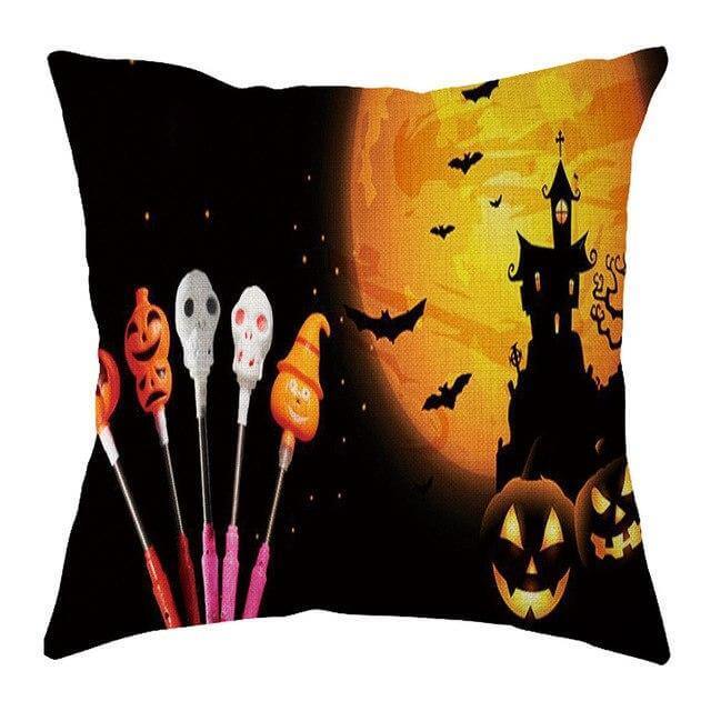 Decorative Scary Pumpkin Halloween Pillow Cases - Image 1