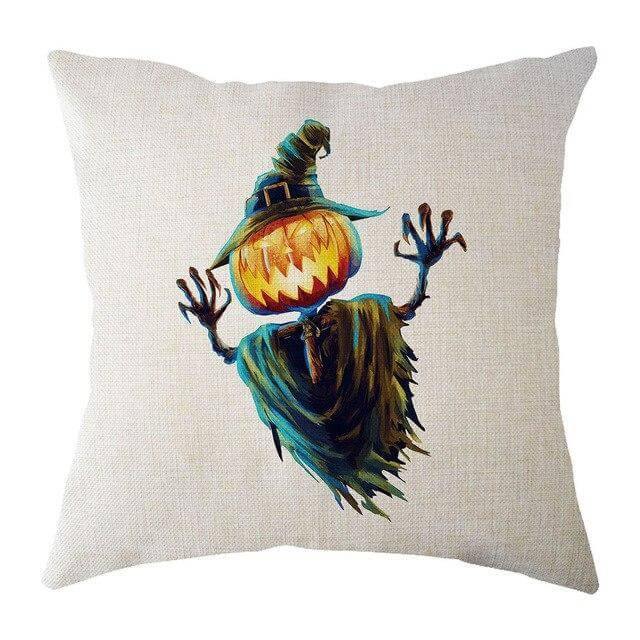 Halloween Pumpkin and Witch Printed Pillow Cases - MaviGadget