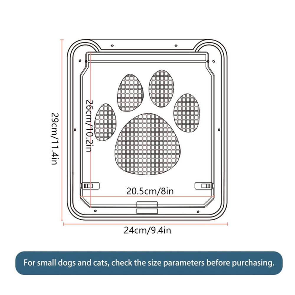 Pet Footprint Pattern Screen Door