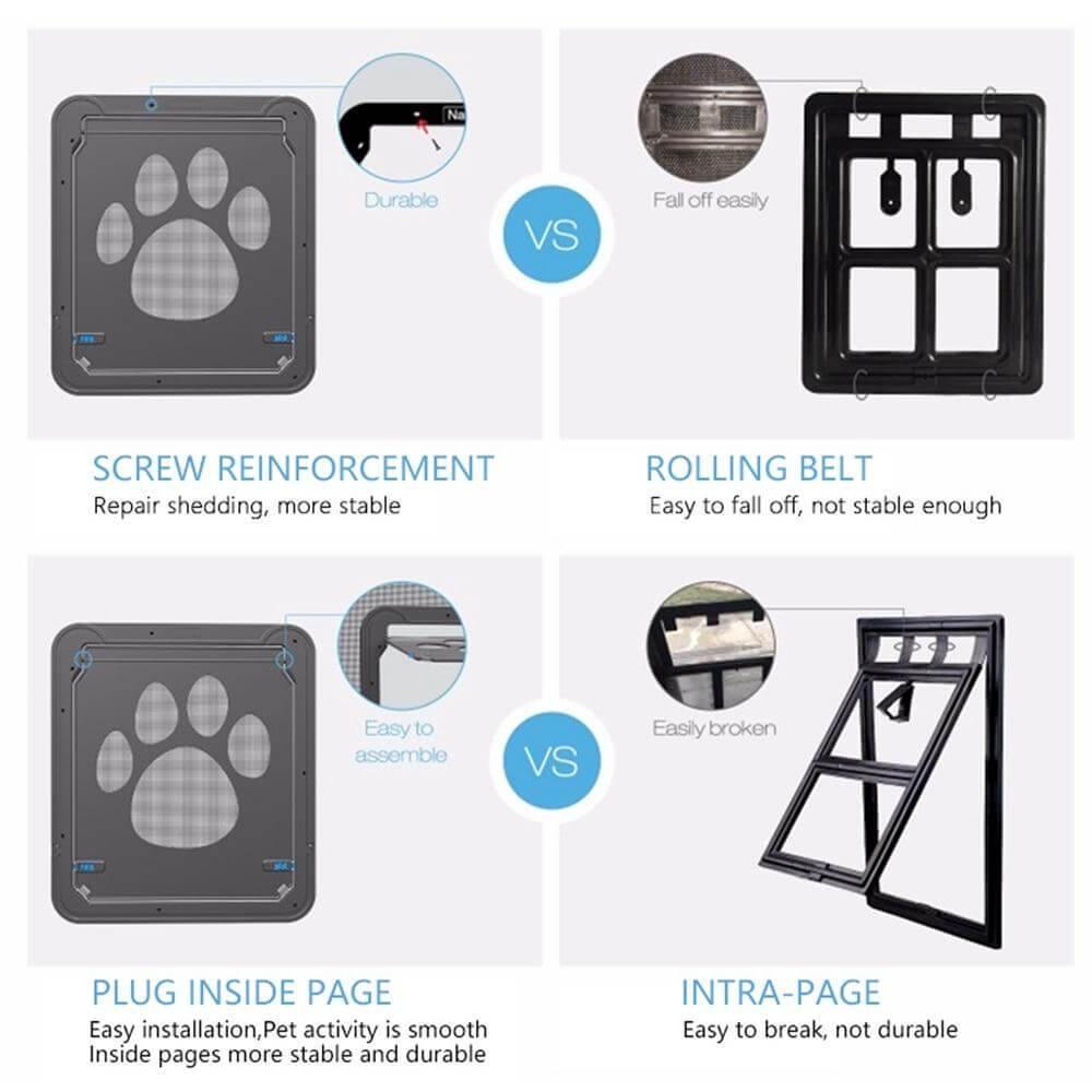 Pet Footprint Pattern Screen Door