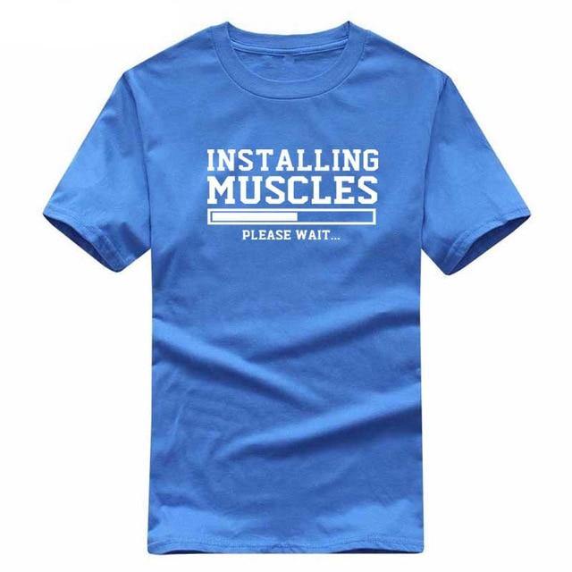 Installing Muscles Funny T-shirt - Image 29