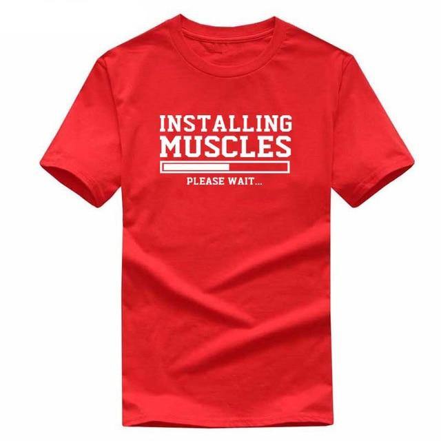 Installing Muscles Funny T-shirt