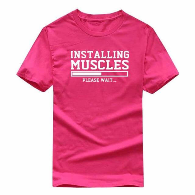 Installing Muscles Funny T-shirt