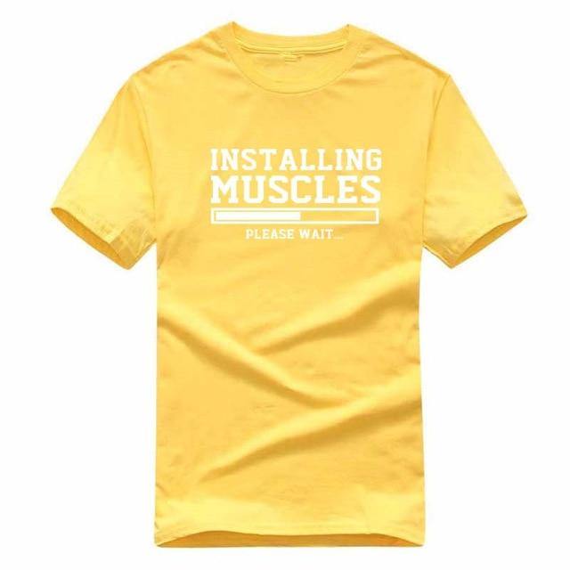 Installing Muscles Funny T-shirt