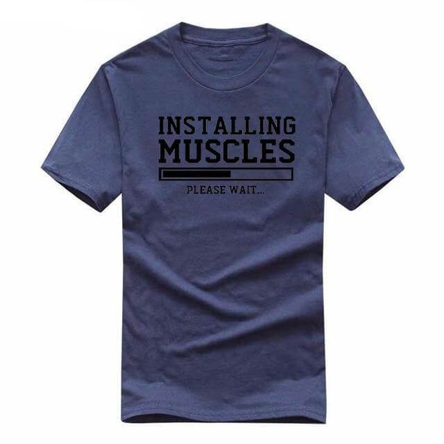 Installing Muscles Funny T-shirt - Image 19