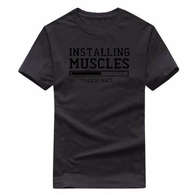 Installing Muscles Funny T-shirt