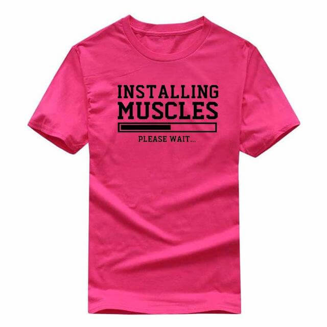 Installing Muscles Funny T-shirt - Image 32