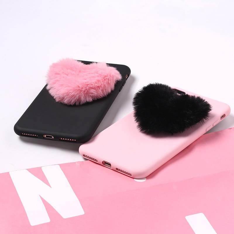Fluffy Lover Heart Cute Iphone Cases - Image 8