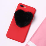 Fluffy Lover Heart Cute Iphone Cases