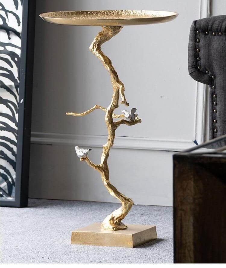 Aluminum Modern Tree Branches Coffee Side Table - Image 7