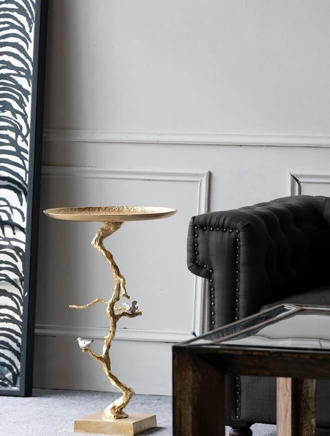 Aluminum Modern Tree Branches Coffee Side Table - Image 3