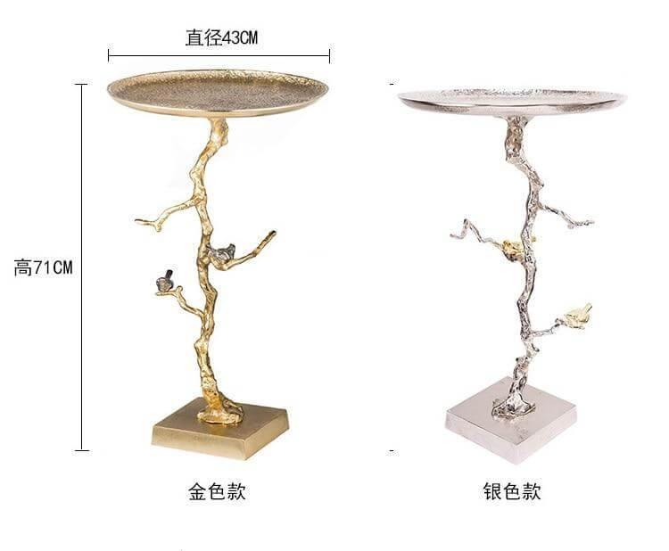 Aluminum Modern Tree Branches Coffee Side Table - Image 5