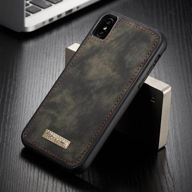Vintage Leather Magnetic Iphone Case - Image 2