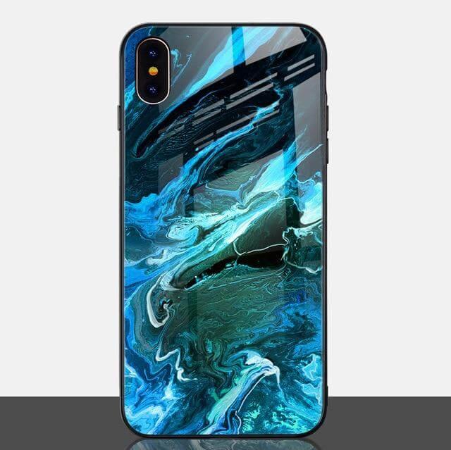 Luxury Marble Glass Agate Soft Edge Iphone Cases - MaviGadget