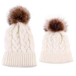 2Pcs Mom and Baby Warm Comfy Knit Hats - MaviGadget