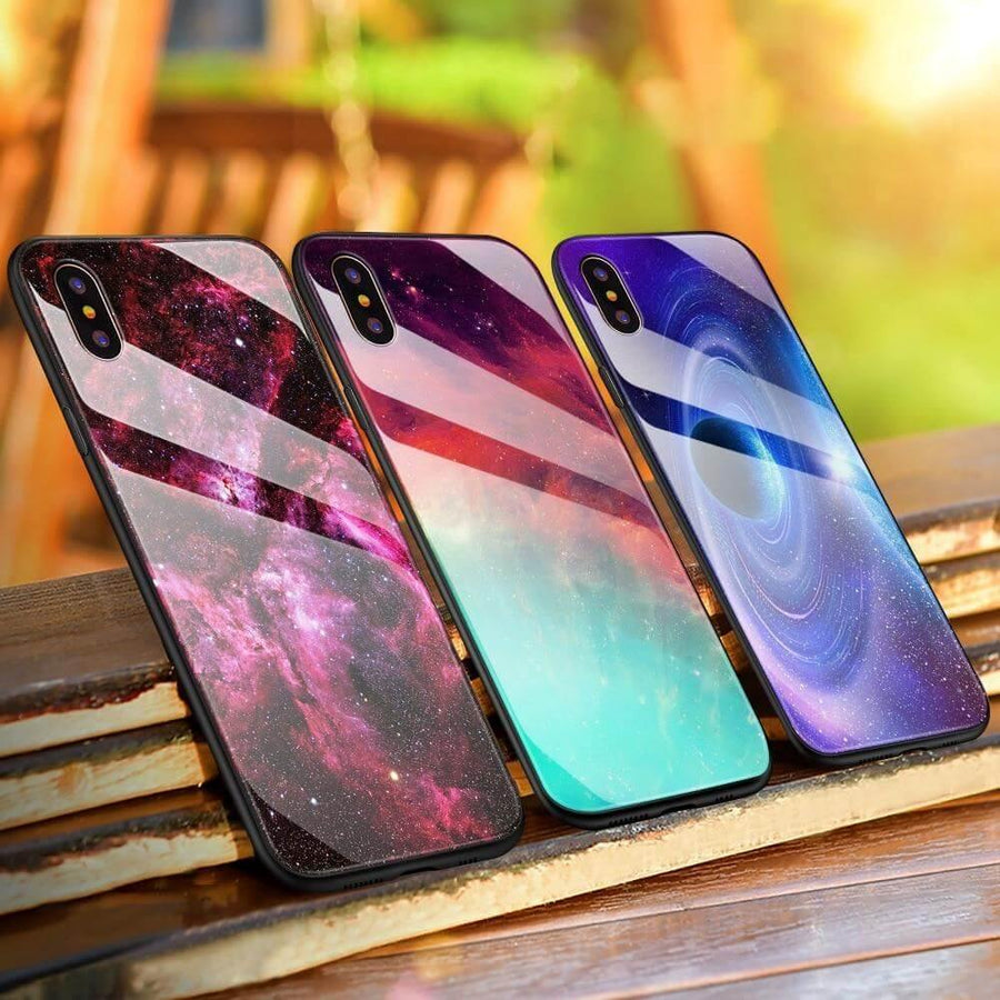 Luxury Space Silicone Glass Anti Slip Iphone Cases - Image 18