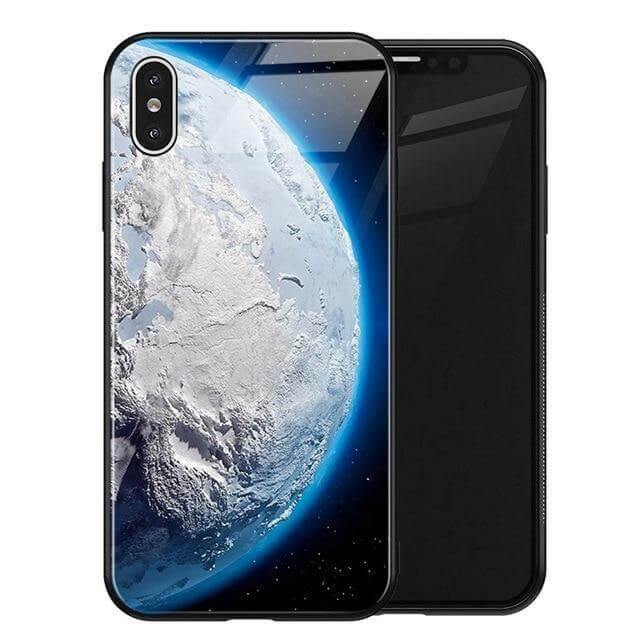 Luxury Space Silicone Glass Anti Slip Iphone Cases - MaviGadget