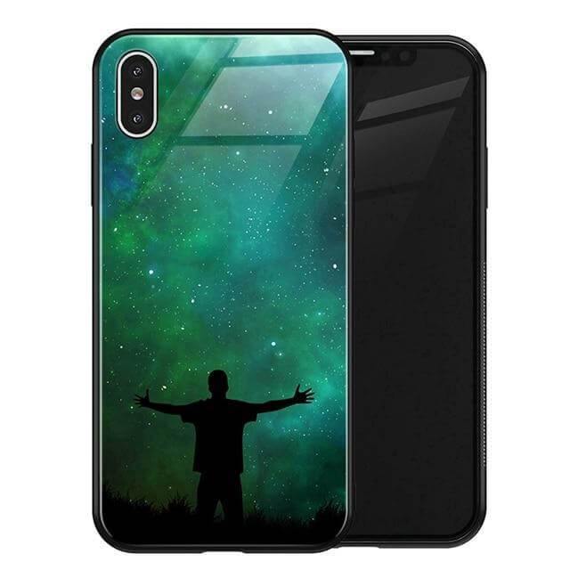 Luxury Space Silicone Glass Anti Slip Iphone Cases - Image 25