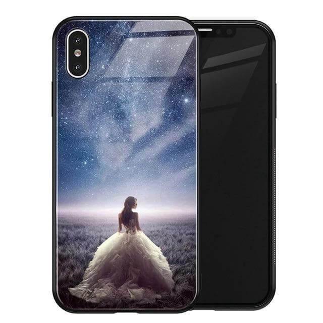 Luxury Space Silicone Glass Anti Slip Iphone Cases - Image 36