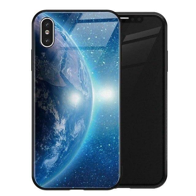 Luxury Space Silicone Glass Anti Slip Iphone Cases - Image 20