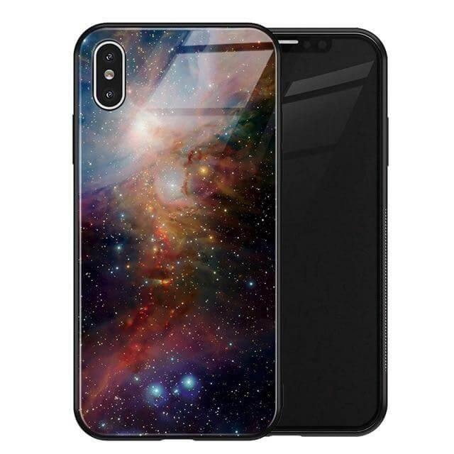 Luxury Space Silicone Glass Anti Slip Iphone Cases - MaviGadget