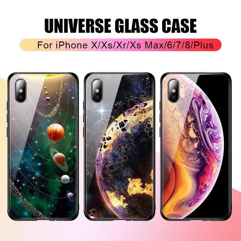 Luxury Space Silicone Glass Anti Slip Iphone Cases - Image 31