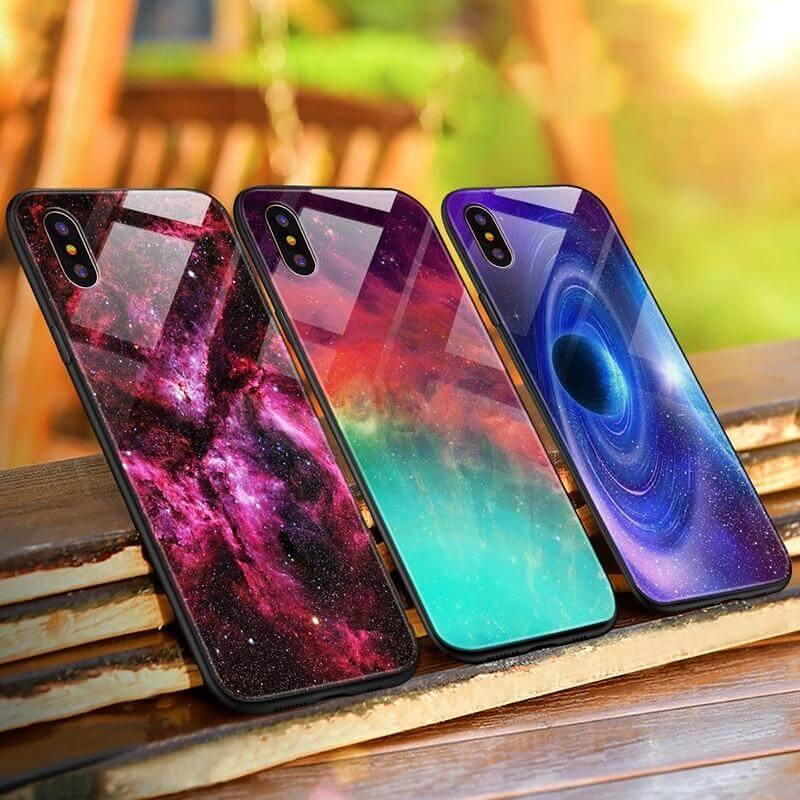 Luxury Space Silicone Glass Anti Slip Iphone Cases - Image 7