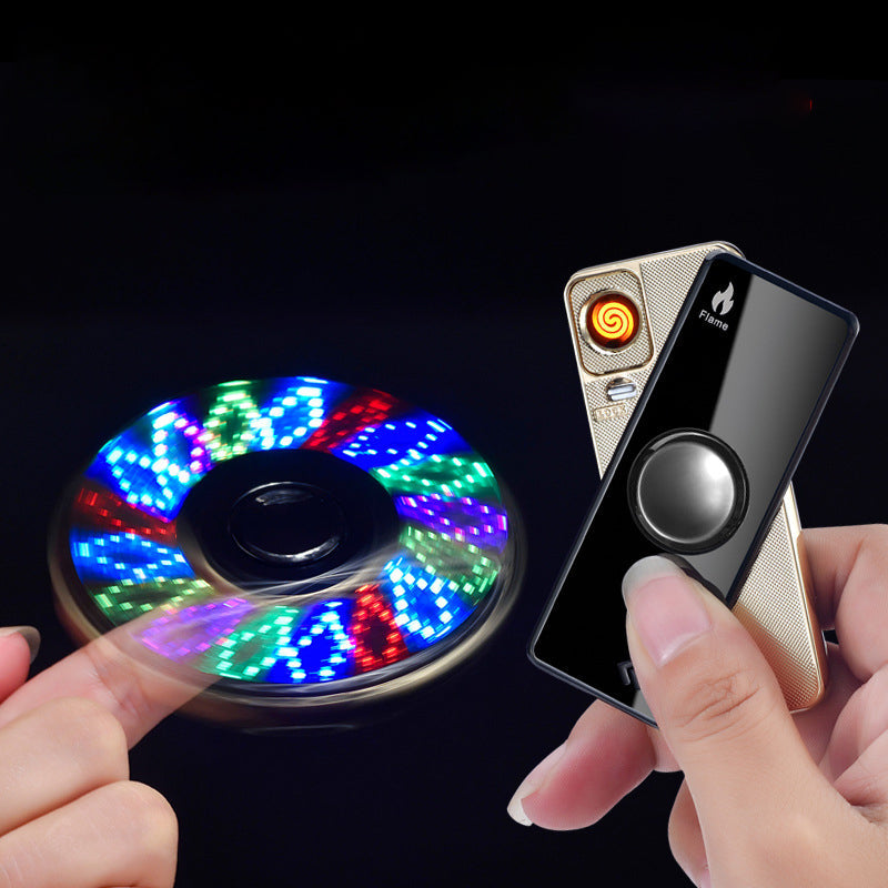 Windproof USB Lighter Fidget Spinner - Image 0