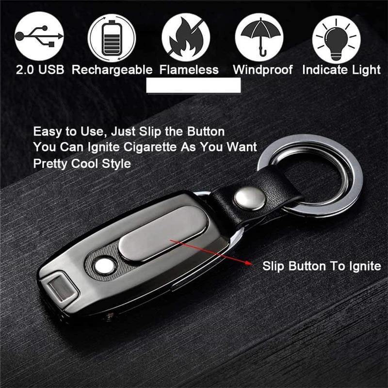 USB Rechargeable Windproof Plasma Flameless Electronic Lighter - Image 12