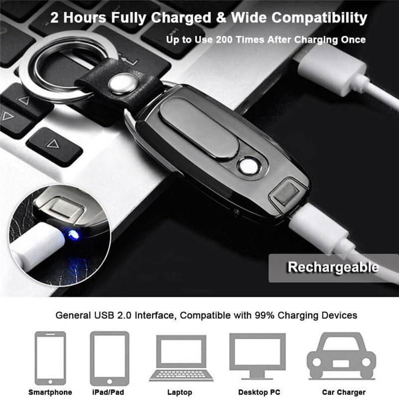 USB Rechargeable Windproof Plasma Flameless Electronic Lighter - Image 13