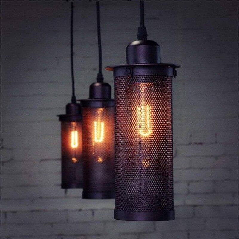 Nordic Loft Style Iron Cage Vintage Lamp - Image 0
