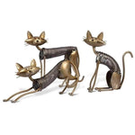 Art Decoration Iron Metal Cat Shaped Handicraft Figure - MaviGadget