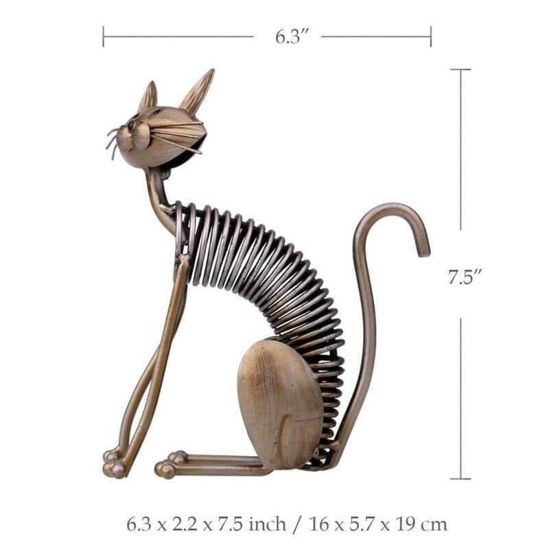 Art Decoration Iron Metal Cat Shaped Handicraft Figure