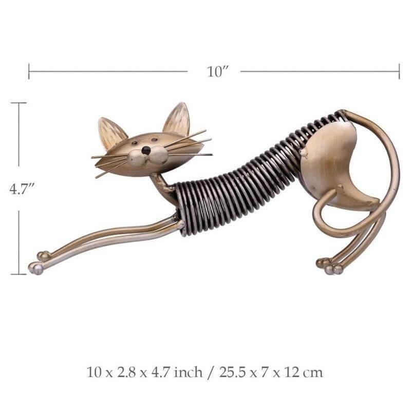 Art Decoration Iron Metal Cat Shaped Handicraft Figure