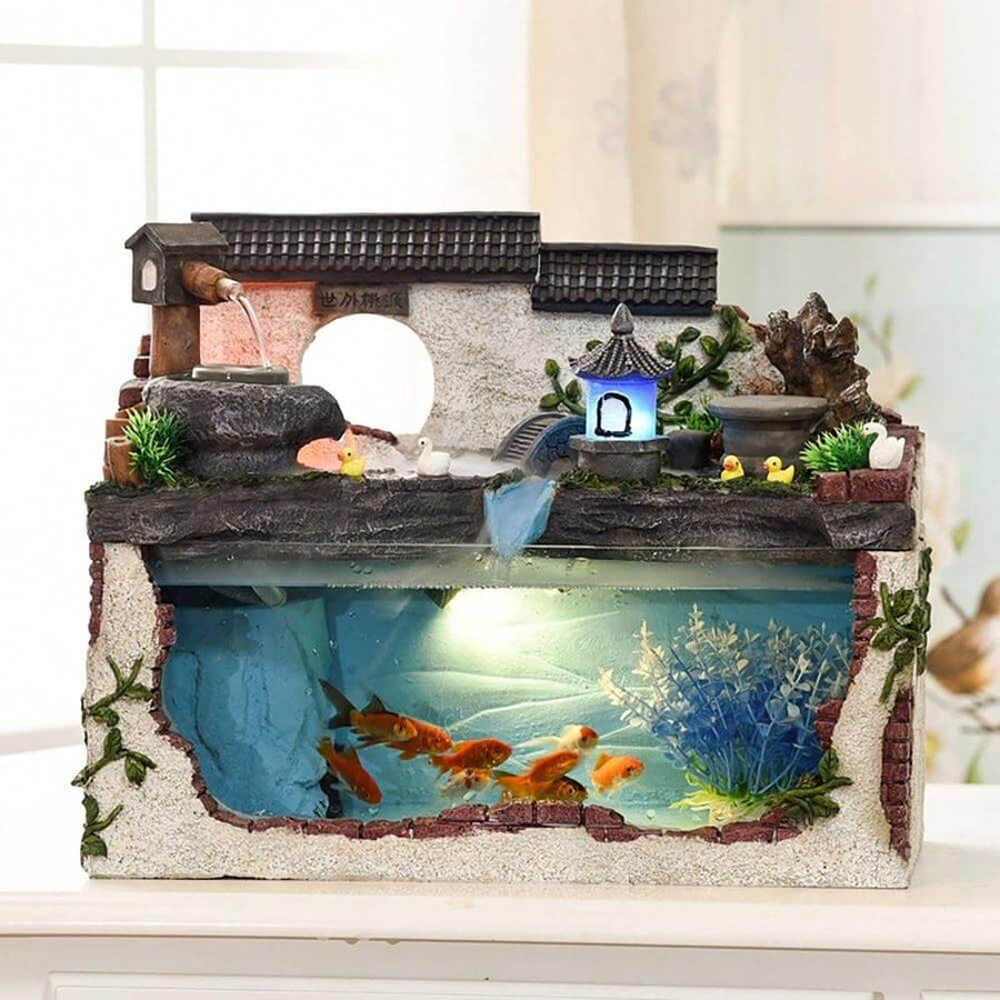 Tropical Fish Aquarium with Fountain - Image 2