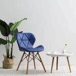 Modern Nordic Leather Wood Chair - MaviGadget