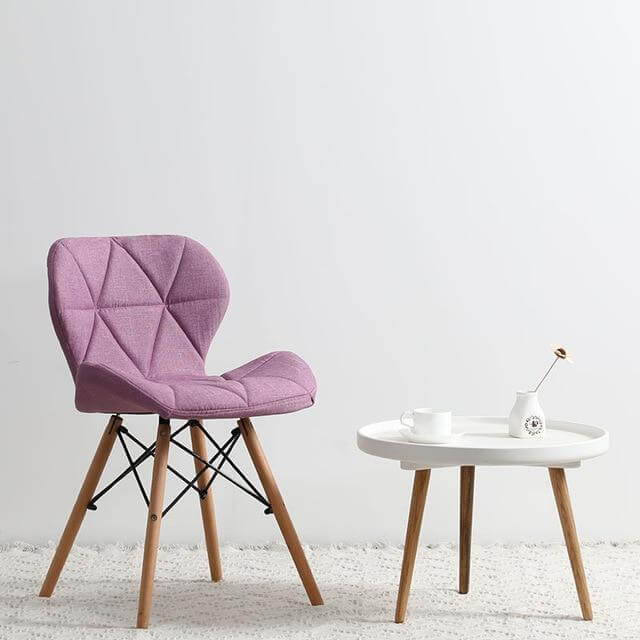 Modern Nordic Leather Wood Chair - MaviGadget