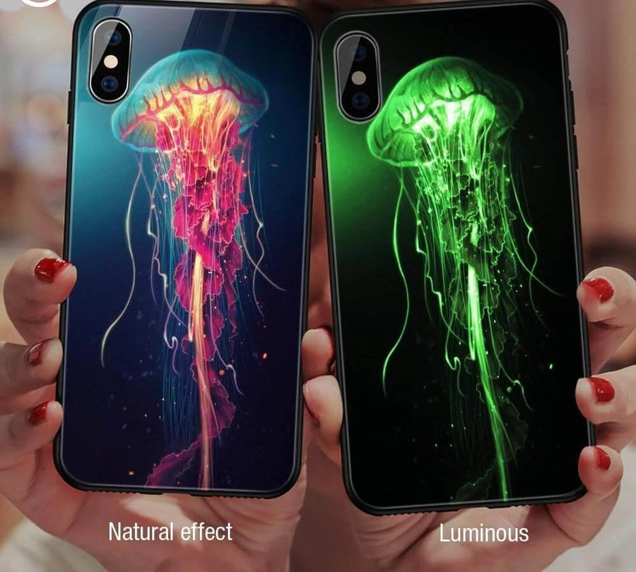 Iphone Luminous Cute Luxury Anti Scratch Glass Case - Image 0