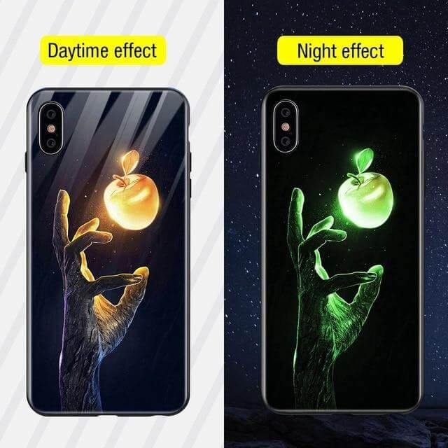 Iphone Luminous Cute Luxury Anti Scratch Glass Case - Image 4