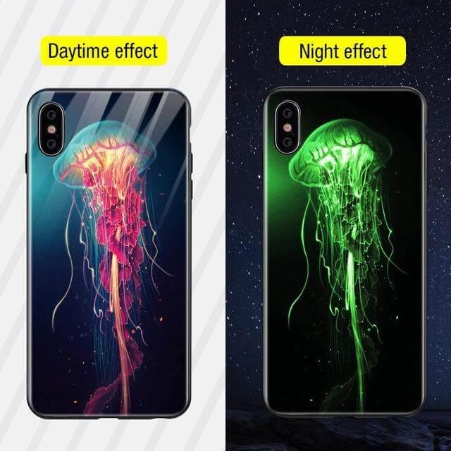 Iphone Luminous Cute Luxury Anti Scratch Glass Case - Image 19