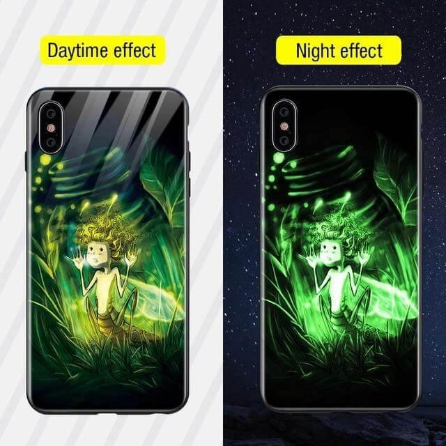 Iphone Luminous Cute Luxury Anti Scratch Glass Case - Image 18