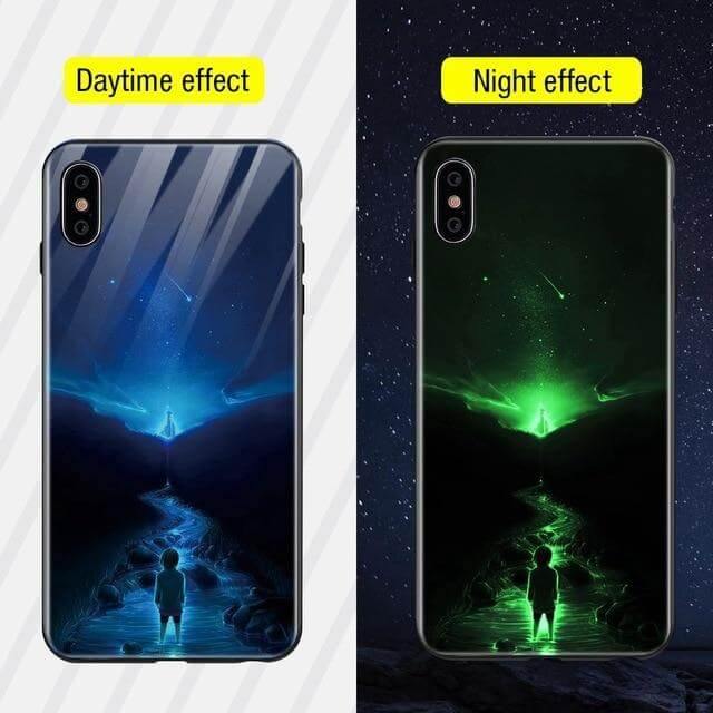 Iphone Luminous Cute Luxury Anti Scratch Glass Case - Image 16