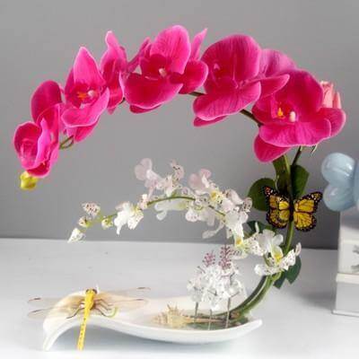 Artificial Butterfly Orchid Flowers Set - MaviGadget