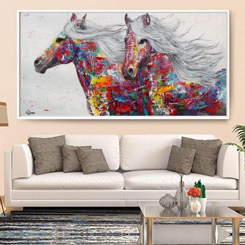 Grafitti Art Horses Poster Painting - Image 0