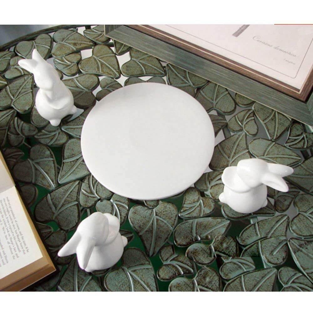 Rabbit Ceramic Dessert Server Tray