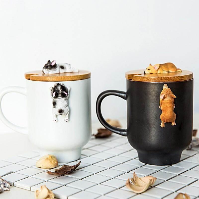 3D Climbing Bulldog Ceramic Mugs - Image 2