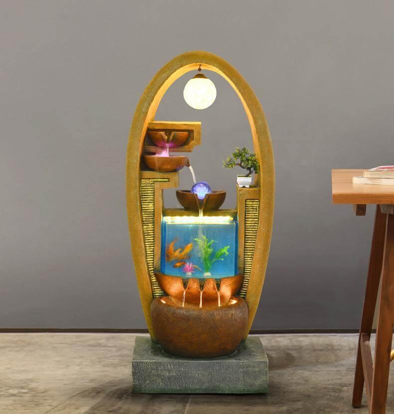 European Style Creative Fish Tank Decoration with Led Chandelier - Image 4