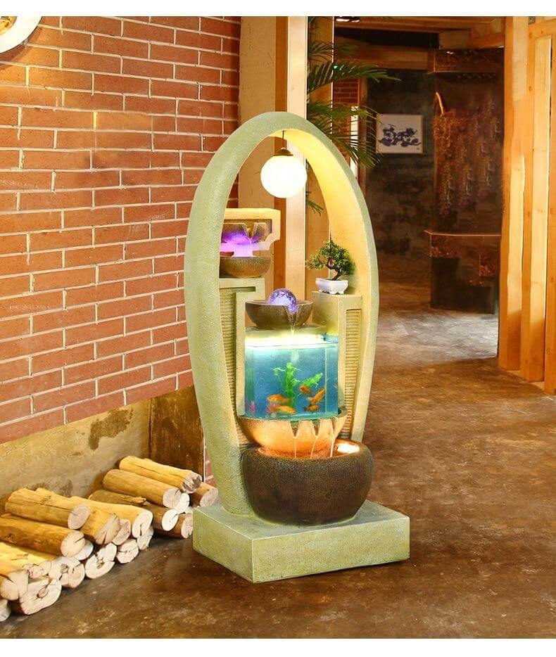 European Style Creative Fish Tank Decoration with Led Chandelier - Image 8