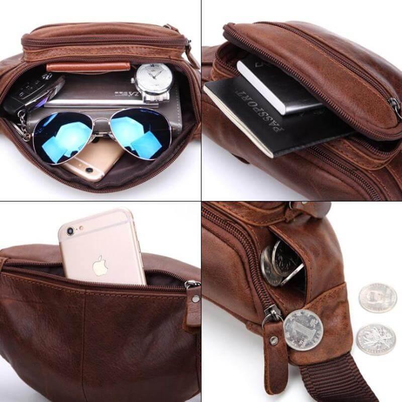 Pure Leather Unisex Fanny Bag - Image 3