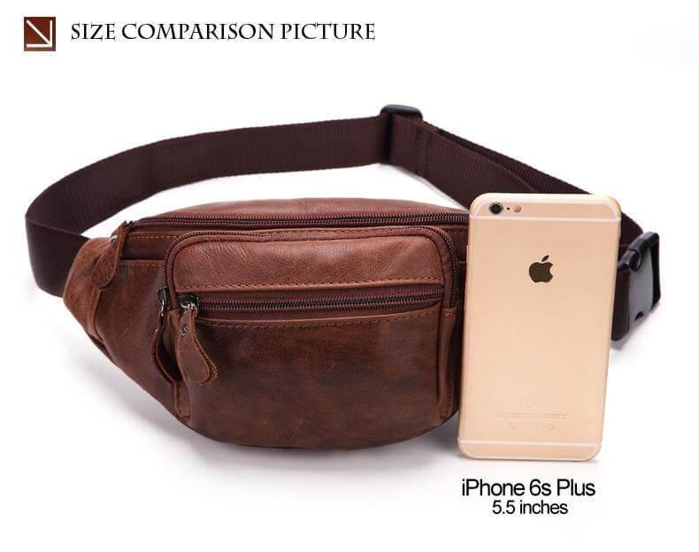 Pure Leather Unisex Fanny Bag - Image 2